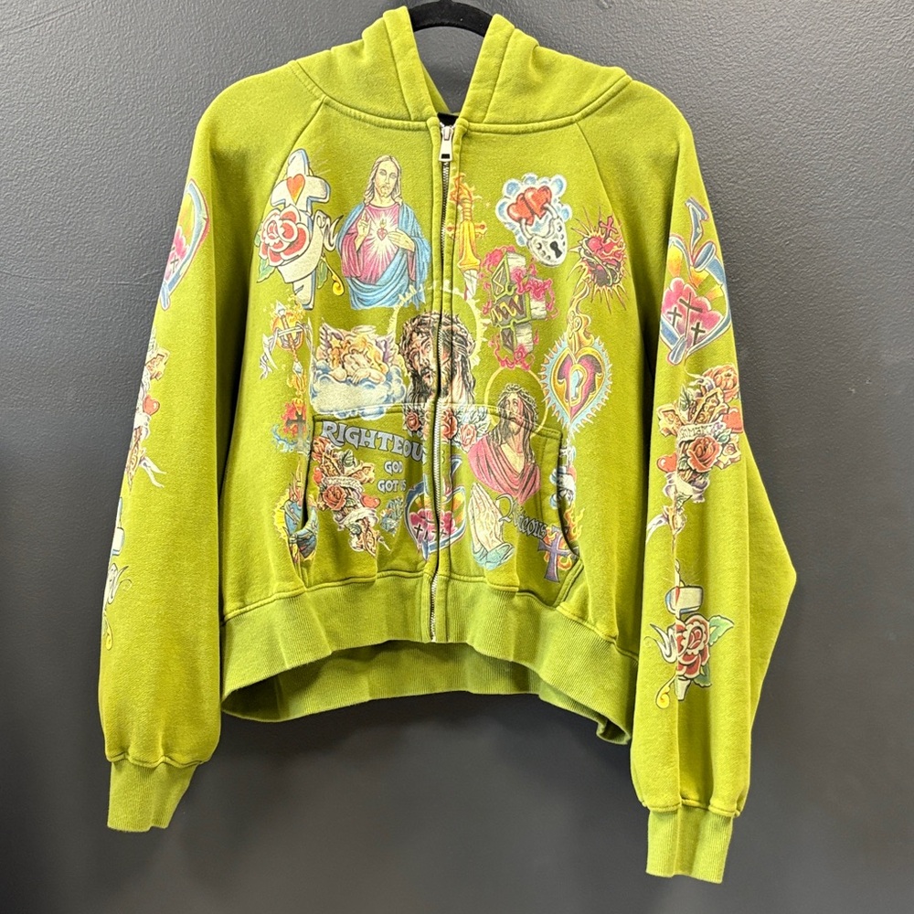 Righteous Graphic Zip-Up Hoodie